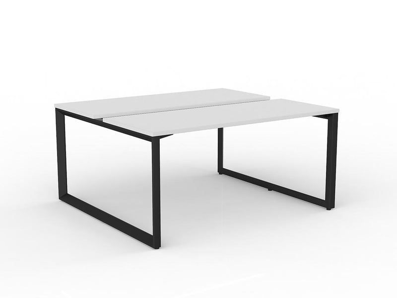 Anvil 2-User Double Sided Workspace 1500mm x 600mm White Black Powdercoat