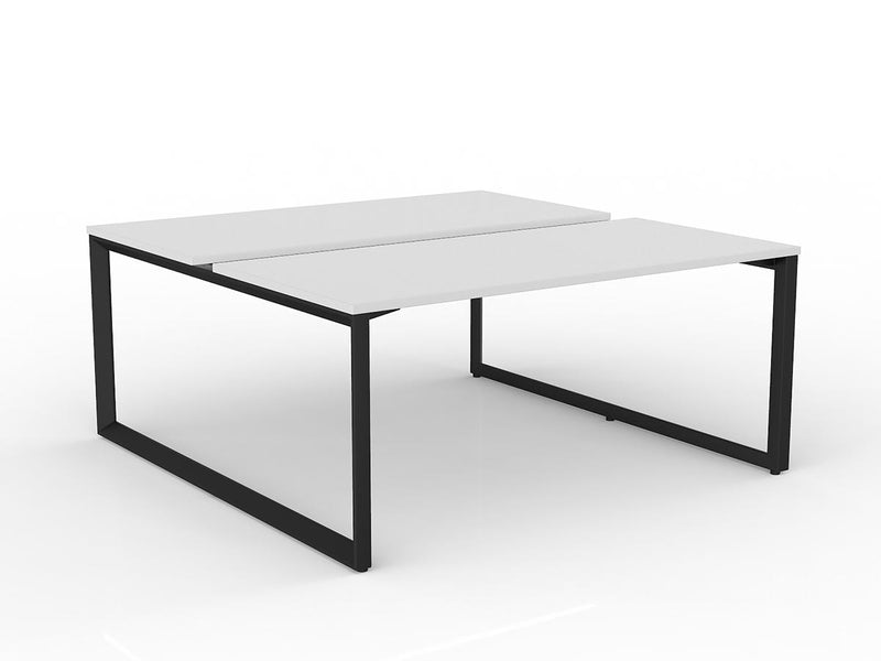 Anvil 2-User Double Sided Workspace 1600mm x 750mm White Black Powdercoat