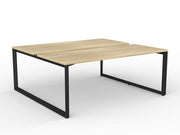 Anvil 2-User Double Sided Workspace 1800mm x 750mm Natural Oak Black Powdercoat