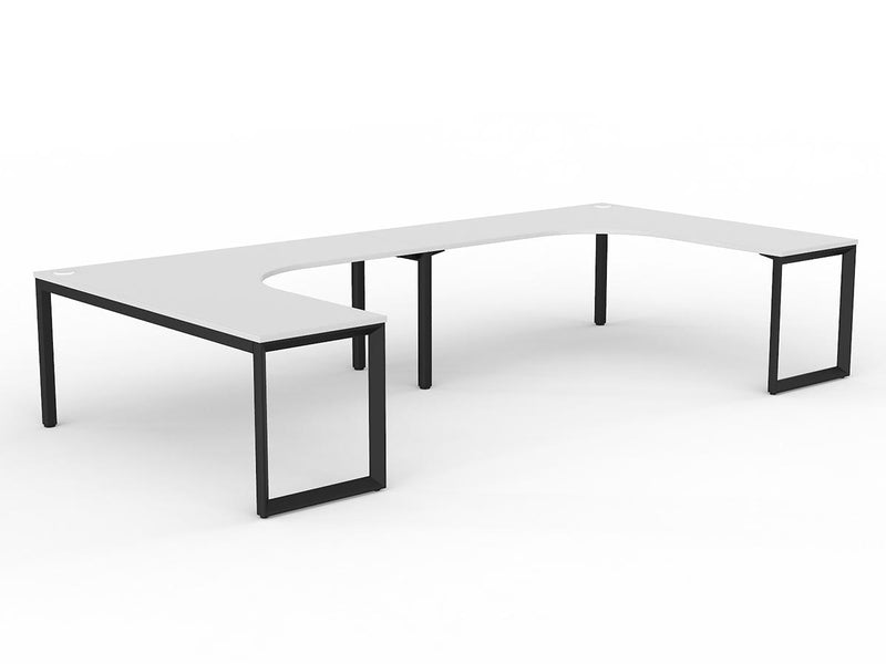 Anvil 2-User 90° Workspace 1800mm x 1800mm x 600mm White Black Powdercoat