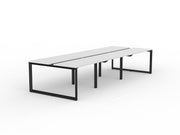 Anvil 6-User Double Sided Workspace 1200mm x 600mm White Black Powdercoat