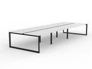 Anvil 6-User Double Sided Workspace 1600mm x 750mm White Black Powdercoat