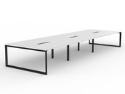 Anvil 6-User Double Sided Workspace 1800mm x 800mm White Black Powdercoat