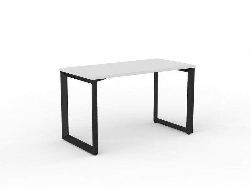 Anvil Straight Desk 1200mm x 600mm White Black Powdercoat