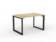 Anvil Straight Desk 1200mm x 750mm Natural Oak Black Powdercoat