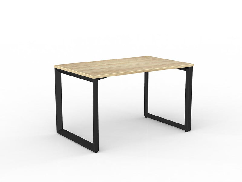 Anvil Straight Desk 1200mm x 750mm Natural Oak Black Powdercoat