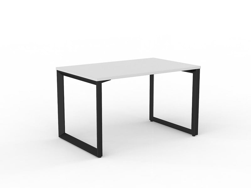 Anvil Straight Desk 1200mm x 750mm White Black Powdercoat