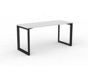 Anvil Straight Desk 1500mm x 600mm White Black Powdercoat