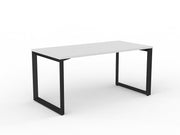 Anvil Straight Desk 1500mm x 750mm White Black Powdercoat