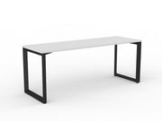 Anvil Straight Desk 1600mm x 800mm White Black Powdercoat