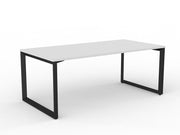 Anvil Straight Desk 1800mm x 750mm White Black Powdercoat