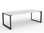 Anvil Straight Desk 1800mm x 800mm White Black Powdercoat