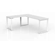 Anvil Desk with Return 1800mm x 600 900mm x 600mm White White Left Hand