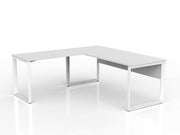 Anvil Desk with Return and Modesty 1800mm x 750 900mm x 600mm White White Left Hand