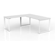 Anvil Desk with Return 1800mm x 750 900mm x 600mm White White Left Hand