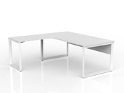 Anvil Desk with Return and Modesty 1800mm x 900 900mm x 600mm White White Left Hand