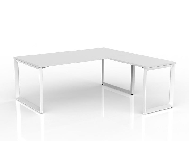 Anvil Desk with Return 1800mm x 900 900mm x 600mm White White Right Hand