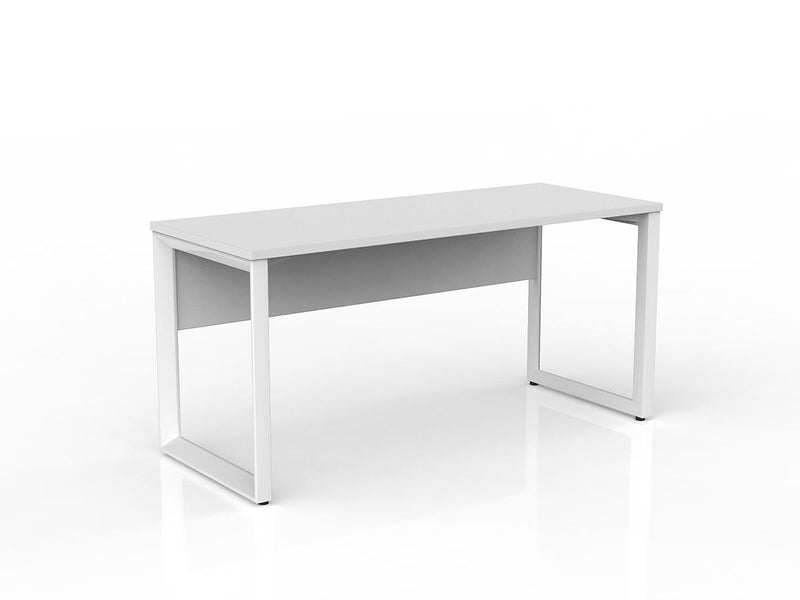 Anvil Straight Desk with Modesty 1500mm x 600mm White White Powdercoat