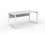 Anvil Straight Desk with Modesty 1500mm x 750mm White White Powdercoat