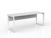 Anvil Straight Desk with Modesty 1800mm x 600mm White White Powdercoat