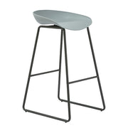 Rapidline Aries Modern Plastic Bar Stool With Black Powder Coated Frame