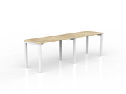 Axis 2-User Workspace 1200mmX600mm Natural Oak White Powdercoat