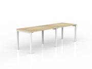 Axis 2-User Workspace 1200mmX750mm Natural Oak White Powdercoat