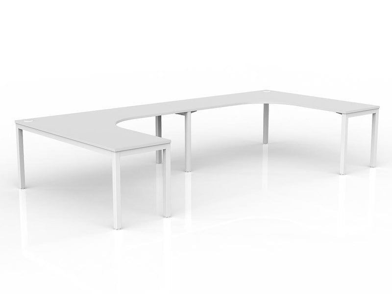 Axis 2-User 90&deg; Workspace 1800mmX1800mmX600mm White White Powdercoat