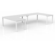 Axis 2-User 90&deg; Workspace 1800mmX1800mmX750mm White White Powdercoat