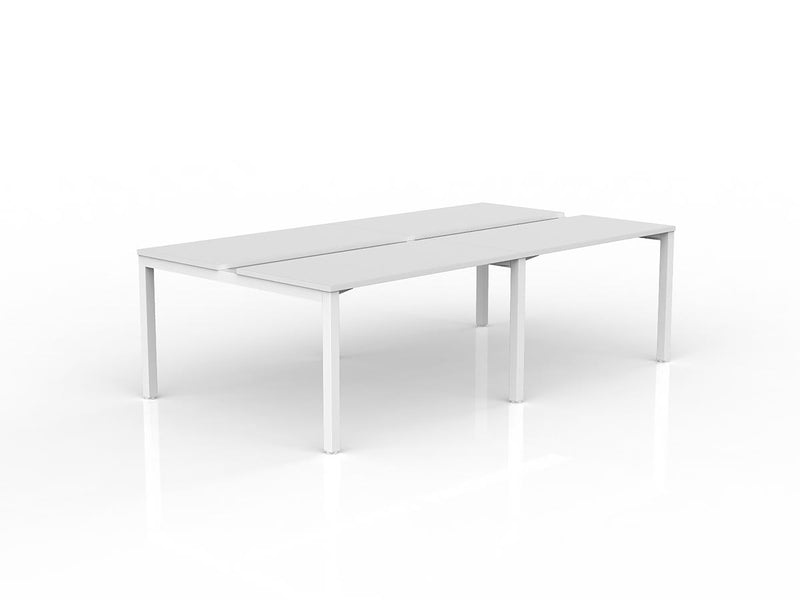 Axis 4-User Double Sided Workspace 1200mmX600mm White White Powdercoat