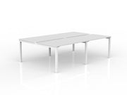 Axis 4-User Double Sided Workspace 1200mmX750mm White White Powdercoat