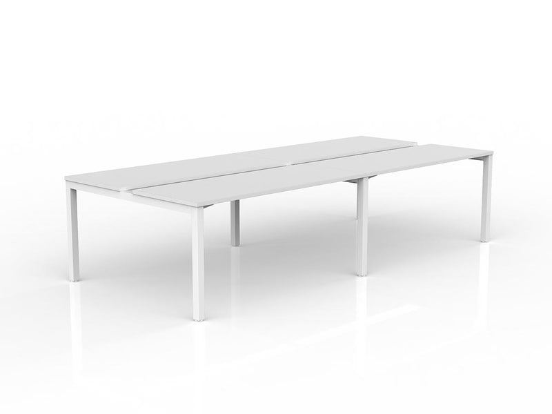 Axis 4-User Double Sided Workspace 1500mmX600mm White White Powdercoat