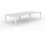 Axis 4-User Double Sided Workspace 1600mmX600mm White White Powdercoat