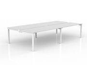 Axis 4-User Double Sided Workspace 1600mmX750mm White White Powdercoat