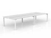 Axis 4-User Double Sided Workspace 1800mmX600mm White White Powdercoat