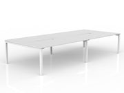 Axis 4-User Double Sided Workspace 1800mmX800mm White White Powdercoat