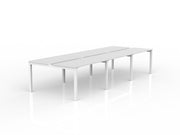 Axis 6-User Double Sided Workspace 1200mmX600mm White White Powdercoat