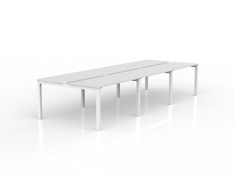 Axis 6-User Double Sided Workspace 1200mmX600mm White White Powdercoat