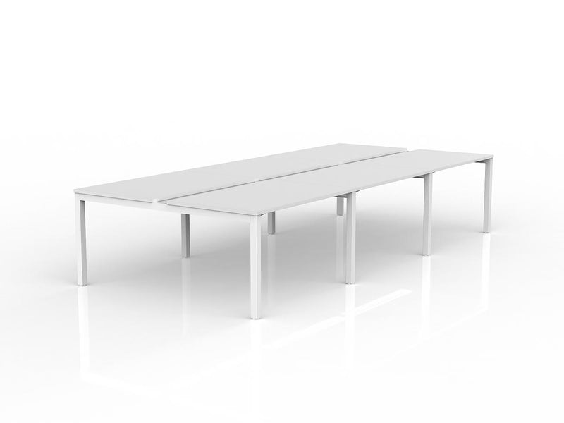 Axis 6-User Double Sided Workspace 1200mmX750mm White White Powdercoat