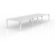 Axis 6-User Double Sided Workspace 1500mmX600mm White White Powdercoat