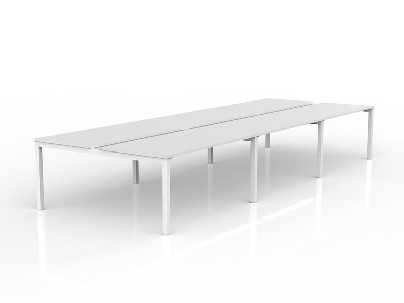 Axis 6-User Double Sided Workspace 1500mmX750mm White White Powdercoat