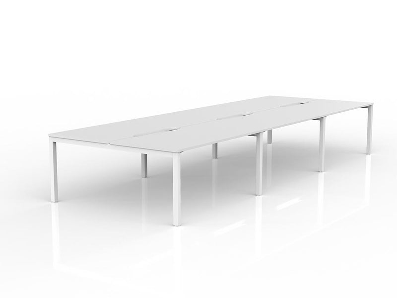 Axis 6-User Double Sided Workspace 1500mmX800mm White White Powdercoat