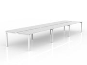 Axis 6-User Double Sided Workspace 1800mmX600mm White White Powdercoat