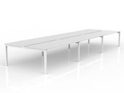 Axis 6-User Double Sided Workspace 1800mmX750mm White White Powdercoat