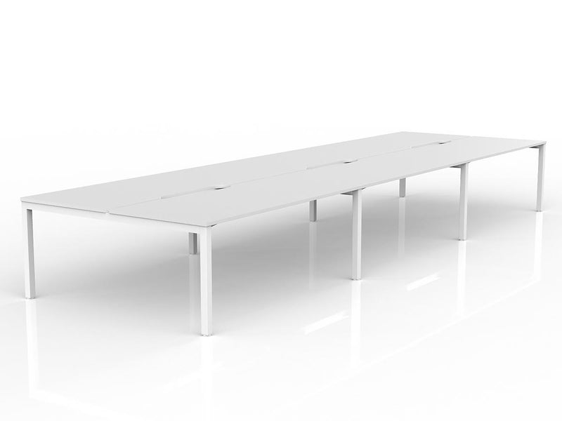 Axis 6-User Double Sided Workspace 1800mmX800mm White White Powdercoat