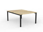 Axis 2-User Double Sided Workspace 1200mmX750mm Natural Oak Black Powdercoat