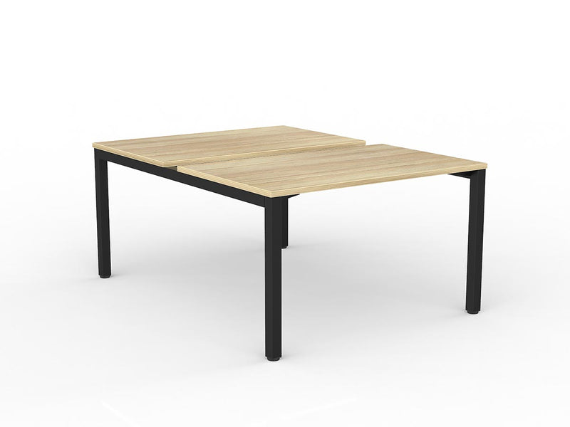 Axis 2-User Double Sided Workspace 1200mmX750mm Natural Oak Black Powdercoat