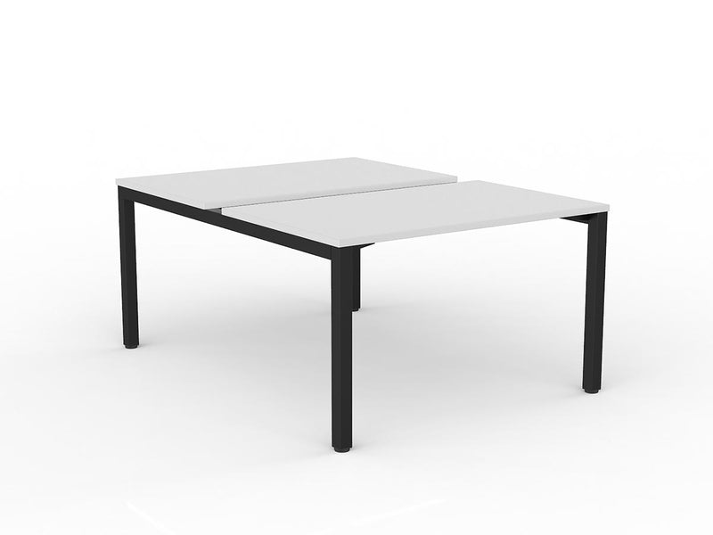 Axis 2-User Double Sided Workspace 1200mmX750mm White Black Powdercoat