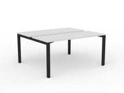 Axis 2-User Double Sided Workspace 1500mmX600mm White Black Powdercoat