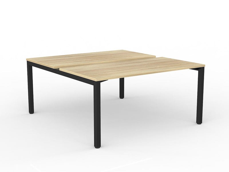Axis 2-User Double Sided Workspace 1500mmX750mm Natural Oak Black Powdercoat